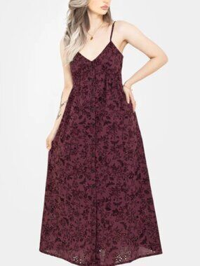 Morgana Cotton Broderie Cami Midaxi Dress - 8